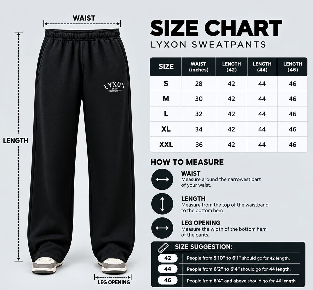 Men’s Black Wide-Leg Joggers | Relaxed Fit