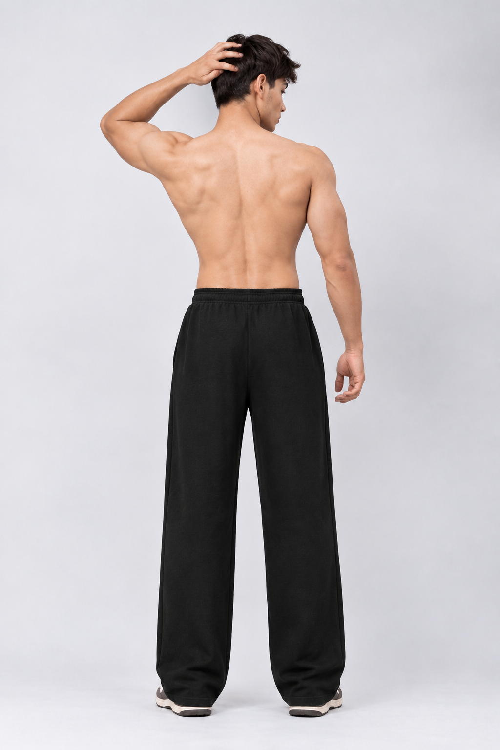 Men’s Black Wide-Leg Joggers | Relaxed Fit